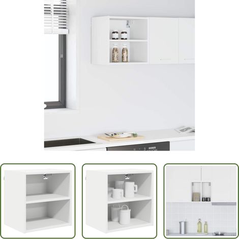 vidaXL Meuble suspendu - Armoire suspendue Blanc 40 x 29,5 x 40 cm Bois d'ingénierie (1/5)