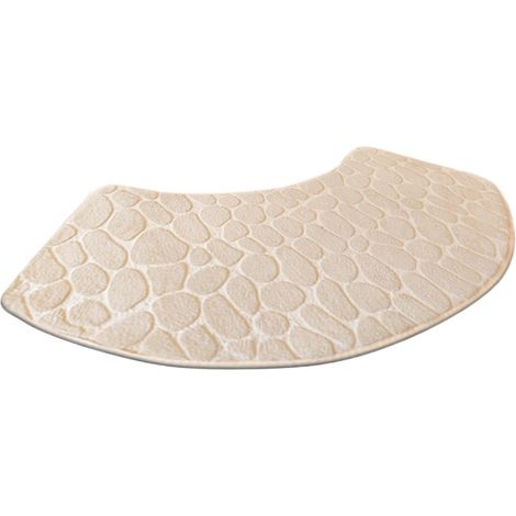 Tapis de bain douche incurvé en polyester , antidérapant , sous-tapis absorbant , lavable , système