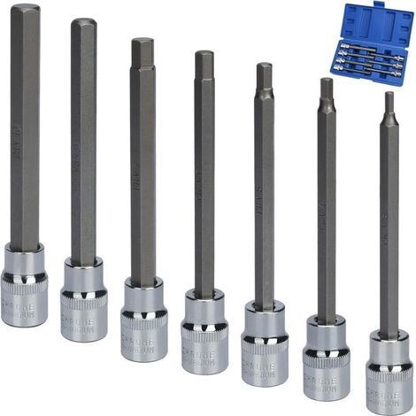 Jeu de 7 Douilles pour Outils Mécaniques - Accessoire de Réparation, Outils en Chrome-Molybdène pour Moteurs (1/4)