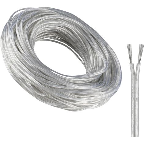 10M Câble Électrique Transparent 22AWG PVC Flexible Câble Électrique Fil (1/5)