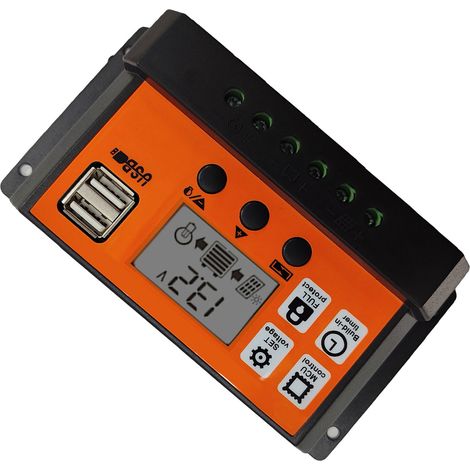 Contrôleur de charge solaire 12V 24V 30A avec affichage LED, régulateur de charge et de décharge pour l'alimentation électrique (1/5)
