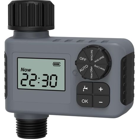 Automatischer Bewässerungstimer für Gartenbalkon, Regenkontrolle, intelligenter Bewässerungssystem-Controller mit Sicherheitsverriegelung