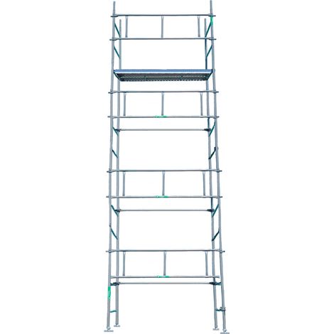 Echafaudages Stéphanois – Échafaudage fixe 8x3 m – Acier peint – Charge maximale 250 kg – Hauteur de travail 5 m – Pour chantiers humides