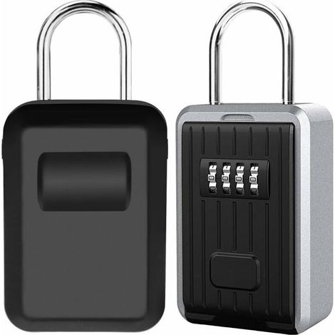 Boite à Clé Sécurisée Montage Mural Boite a Clef avec Code Numérique à 4 Chiffres. Extra Grande Lock Box Coffre a Clefs Exterieur avec Anse. Format XL Boîte à Clés à Code (1/5)