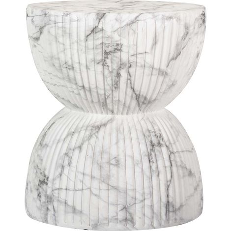 Sedit Weißer Hocker Beistelltisch 38X38X46 cm (1/4)