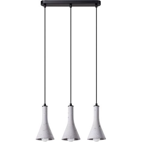 Graue Pendelleuchte mit Betonschirm, dreifach REA 3xE14 10W SL.1225 Sollux Lighting (1/5)