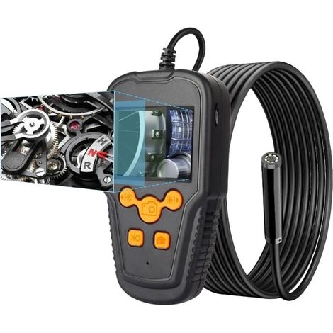 8mm Endoscope Industriel, Camera Endoscopique 1080P HD, 2,4 Pouces Camera d'Inspection Canalisation, avec 8 Lumières LED, Câble Semi-Rigide - 5 m-DOU (1/4)