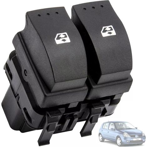 Interrupteur Lève-vitre Compatible avec Renault Clio 2, Espace 4, Laguna 2, Trafic, Opel Vivaro - 8200060045 - Commande Lève-vitre - Bouton Lève-vitre (1/5)