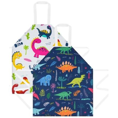 BUNTHAUS Tablier Cuisine Enfant - 2 pièces, Tablier Cuisine Enfant Étanche Lavable - Peinture/Poterie