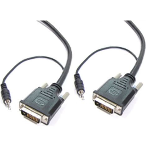 BeMatik - Super DVI-D avec prise audio de 3,5 mm mâle à mâle 1,8 m (1/2)