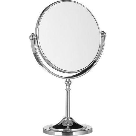 Miroir Maquillage - Double Face Grossissant 2x - Pivotant Sur Pied - Pour Salle De Bain Chambre Dressing - 1 Pièce (1/5)