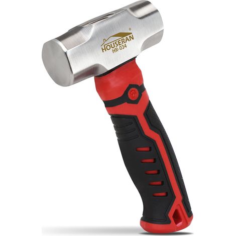 Massette Manche Court 454g, Marteau Octogonal Rouge Noir Acier (1/5)