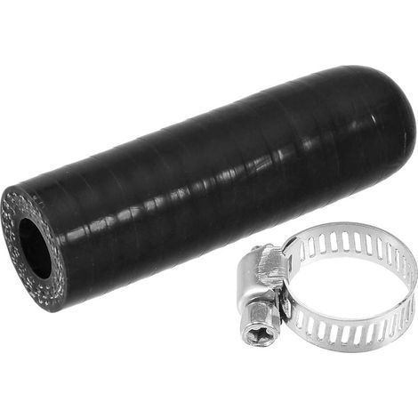 1 lot de bouchons en silicone de 10 mm ID avec pince pour liquide de refroidissement de voiture, chauffage, dérivation, port d'eau sous vide, noir (1/5)