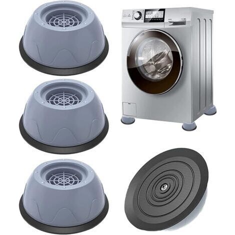 4PCS Pieds en Caoutchouc pour Machine à Laver Amortisseur universel de tapis de machine à laver anti-vibration (gris) (1/5)