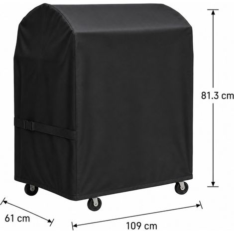 Housse de Barbecue 210D Noir 109 x 81.3 x 61 cm - Couverture de Protection (1/4)
