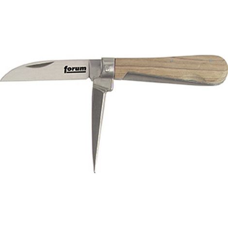 Coltello Elettricista Modello: 2 Parti Materiale Lama In Acciaio Al Carbonio Straight Blade Manico Materiale: Legno, Lunghi. Totale: 163 Millimetri