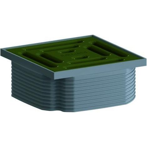 Dallmer DallDrain Pure Aufsatz 100x100mm, Bronzegrün, 518095 (1/3)