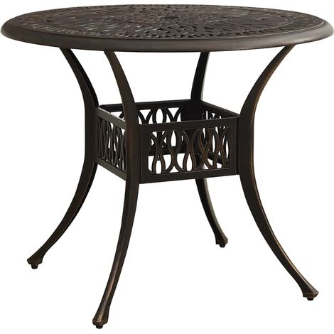 Table d'extérieur Table de salon de jardin - Bronze 90x90x74 cm Aluminium coulé BV641432 - BonneVie (1/5)