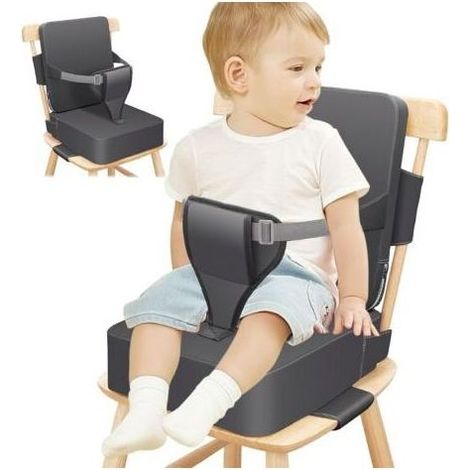 Rehausseur de chaise en polyuréthane, imperméable, avec dossier et ceinture de sécurité réglable, boucle à 3 points et coussin d'assise (1/5)