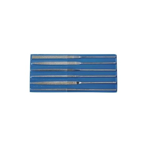 Juego de limas de diamante, L.140mm 6 piezas. D 126 TECWERK (1/4)