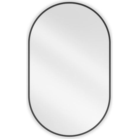Mexen Loft miroir de salle de bain ovale 90 x 55 cm, cadre noir - 9851-090-055-000-70 (1/5)