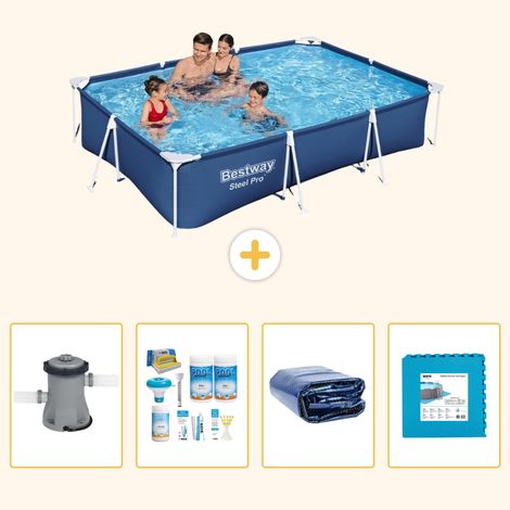 Bestway Bestway Steel Pro Rectangulaire - 300x201x66 cm - 5-pièces  S188 (1/5)