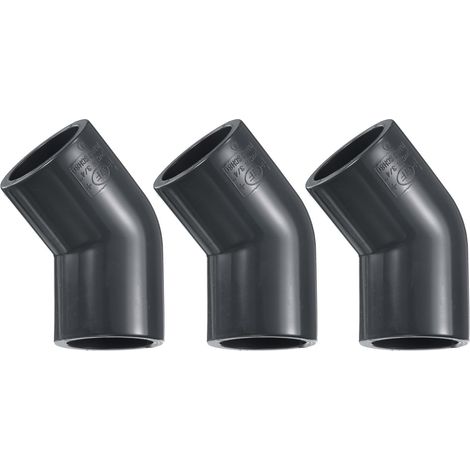 3pcs Coude PVC 45 Degrés Raccord Tuyau 3/4" 2 Voies (1/5)