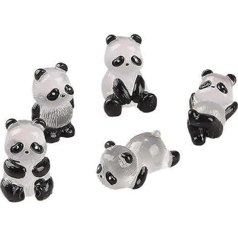 Mini statue lumineuse de panda, ornement de paysage miniature, figurines phosphorescentes (1/4)