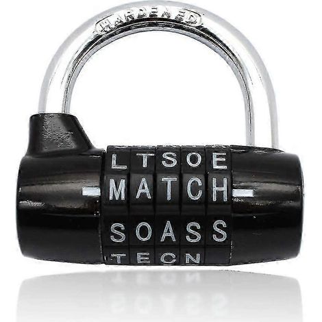 Cadenas à combinaison, étanche et en acier inoxydable (cadenas à 5 lettres) (1/5)