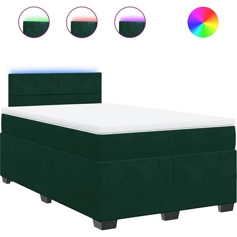 Maison Exclusive - Boxspringbett mit Matratze Dunkelgrün 120x200