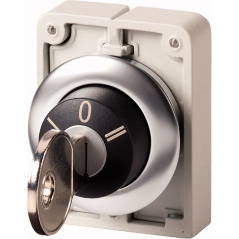 Commutateur à clé 30mm Non utilisable avec serrures à combinaisons multiples 3 positions à rappe EATON M30C-FWS3