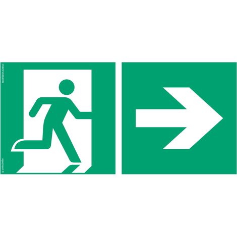 AE097 Richtung zum Notausgang rechts AE097 Richtung zum Notausgang rechts 200x100