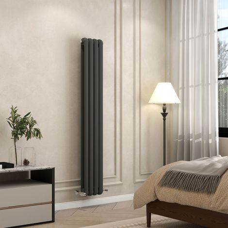 AVER-GROWTH 1600x264mm Vertical Modern Column Radiator Anthracite (1/5)