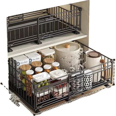 Schrankorganizer, verstellbares Design, geräuschloser Betrieb, Rack-2Stück (1/2)