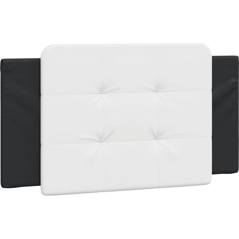Coussin de tête de lit Zadar noir et blanc 100 cm similicuir