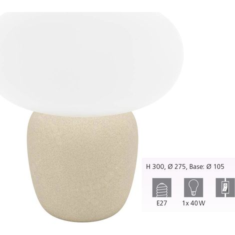 Lampada da tavolo Cahuama Bianca E27 40W (1/4)