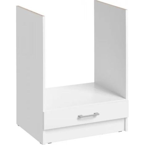 Cuisineandcie – Meuble four encastrable blanc 60 cm – Espace de rangement résistant à la chaleur – Dimensions L 60 x H 82 x P 46 cm (1/5)