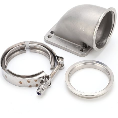 Raccord coudé 90° V-Band 3 pouces bride acier inoxydable accessoire auto remplacement turbo T4 (1/5)