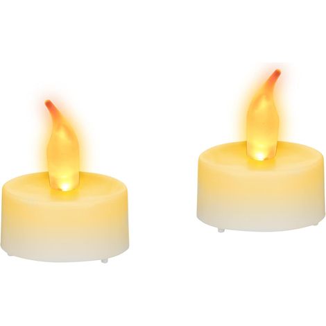 LED-Kerze, gelbe Flamme, 20er-Pack, elektrische Tischkerzen, Hochzeitsdekoration, Party, Batterien enthalten (1/2)