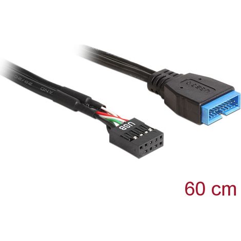 Kabel usb 3.0 pinheader st  usb 2.0 pinheader bu 60cm