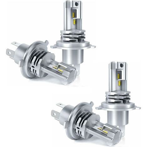 Ampoule H4 LED, 6500K Blanc pour Voiture de 12V-24V Hi/Lo Beam Kit d'ampoule Phare de Conversion. (4 Pcs) (1/5)
