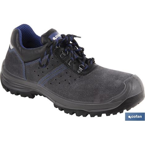 Chaussure de sécurité S1P avec embout en carbone, taille 39, daim gris réfléchissant. (1/2)