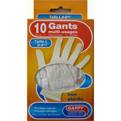 GANTS FIN LATEX BOITE X10 TAILLE L