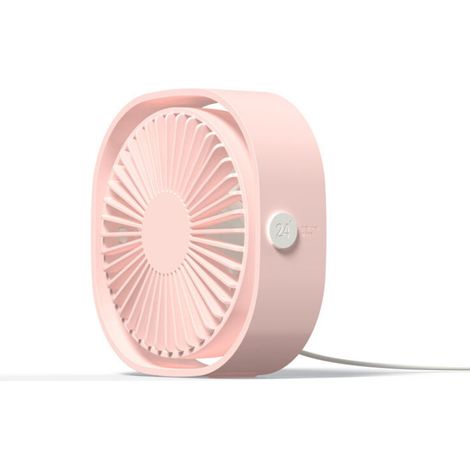 Ventilateur USB Mini ventilateur portable ventilateur silencieux ventilateur de bureau 3 vitesses réglable alimenté par USB, pour la maison et le bureau (rose) (1/5)