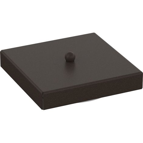 Rosone Quadrato Multiforo Metallo Marrone 7 Uscite 14X14Cm