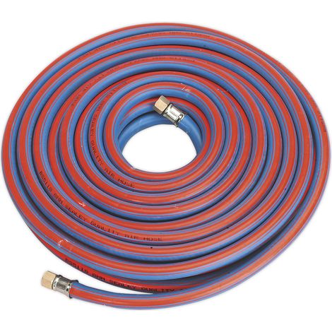 Sealey Extra-Heavy-Duty Air Hose with 1/4""BSP Unions with 15m x 8mm AH15R