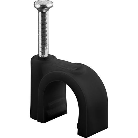 Kabelschelle 9 mm, schwarz, Befestigung für Kabel mit Durchmesser bis 9 mm. Durchmesser 9 mm