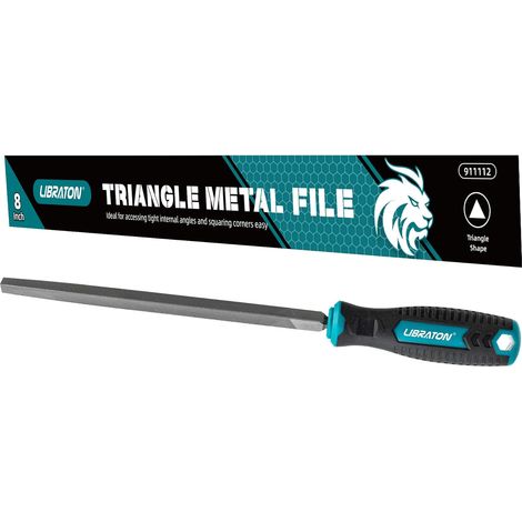 Lime Métallique Triangulaire de 8 Pouces, Lime Métal, Lime en Acier à Haute Teneur en Carbone, Lime pour Travailer le Métaux, Lime Triangulaire pour le Raffinage, le Façonnage et le Grattage (1/5)