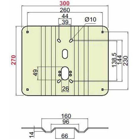 Placa de refuerzo para basculantes Grecata A2465 Disec