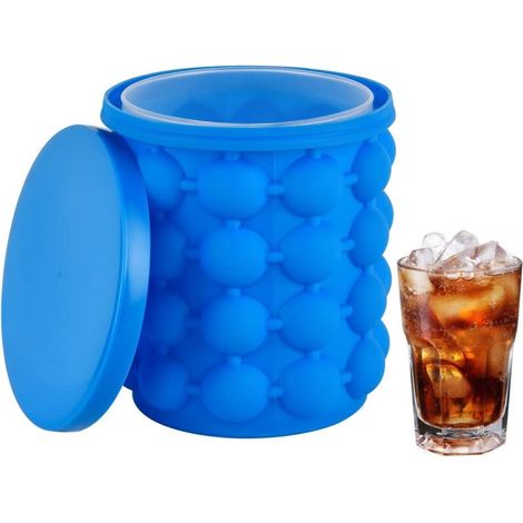 Seau à glaçons en silicone Elegant Chills, moule à glaçons au design rond et portable, garantissant un matériau sûr et une durée de refroidissement prolongée - AquaForge (1/5)